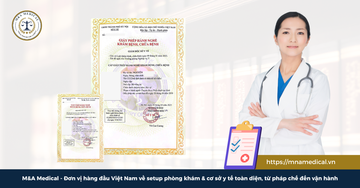 Bác sĩ cần có ít nhất 36 tháng hành nghề để mở phòng khám