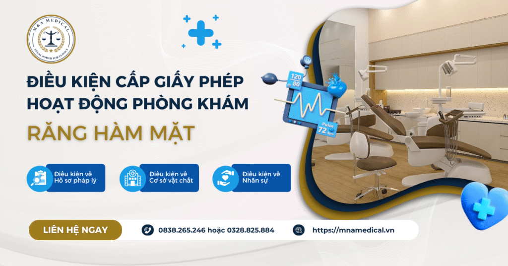 Điều kiện cấp giấy phép hoạt động phòng khám Răng Hàm Mặt