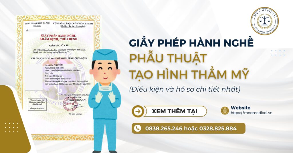 Giấy phép hành nghề phẫu thuật tạo hình thẩm mỹ