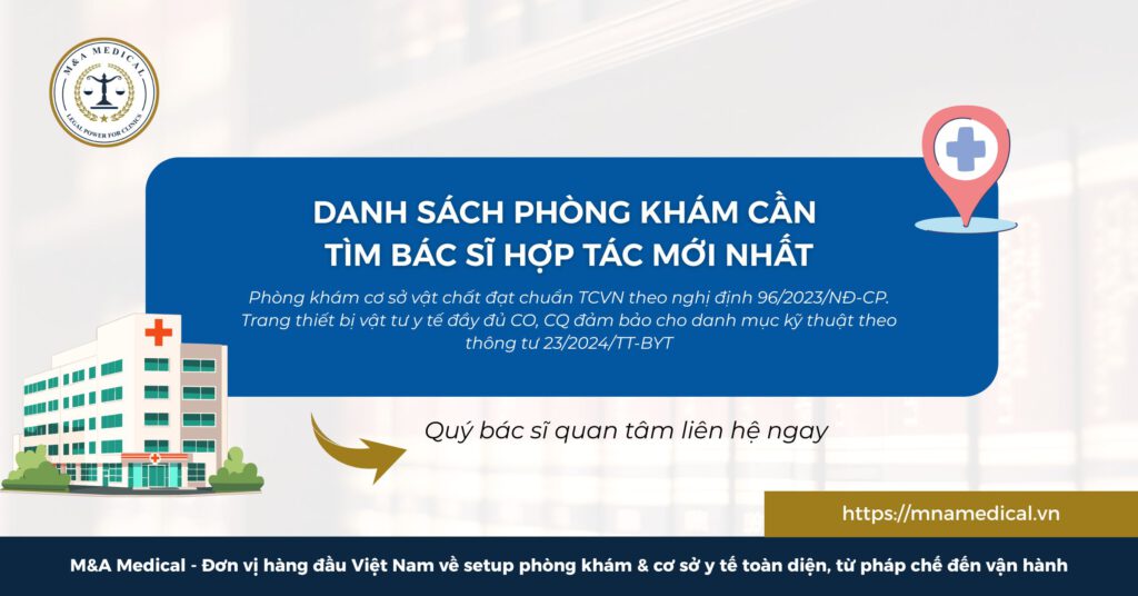 phòng khám cần tìm bác sĩ hợp tác