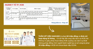 Thẩm mỹ viện Janghee bị xử phạt 80 triệu đồng và đình chỉ hoạt động do cung cấp dịch vụ khám chữa bệnh khi chưa có giấy phép